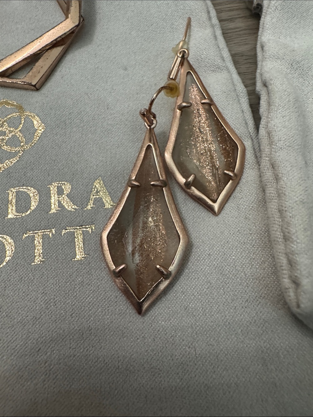 Kendra Scott Rose Gold & Black Earring Collection - Picture 2 of 5